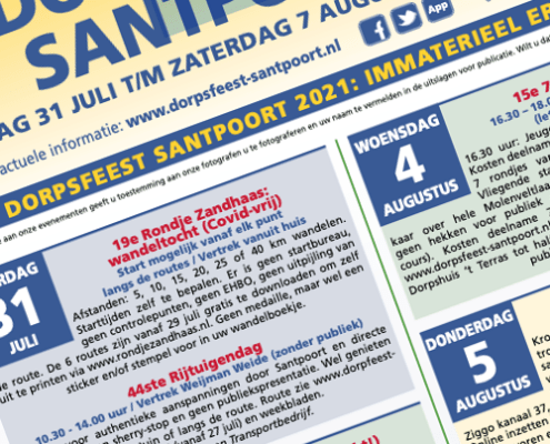 Raamposter Dorpsfeest Santpoort 2022